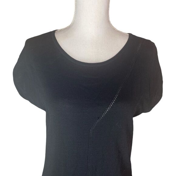 Skunkfunk Garat Wms Sz Sm Black Lightweight Organic Textured Shift Tunic Dress - Picture 2 of 8